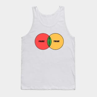 Venn Diagram Fake True Internet Tank Top